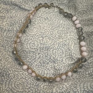 Envious brand pink and Gray Beaded Necklace